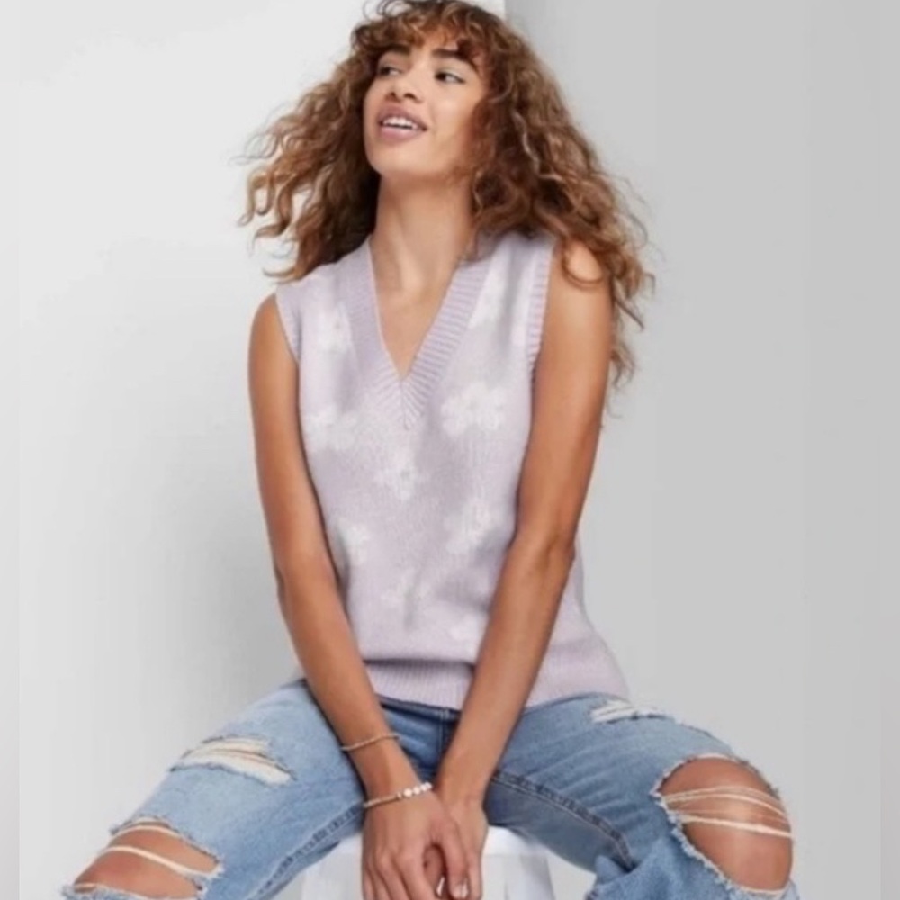 W Lavender Floral Wild Fable Soft Vest Size S |D13